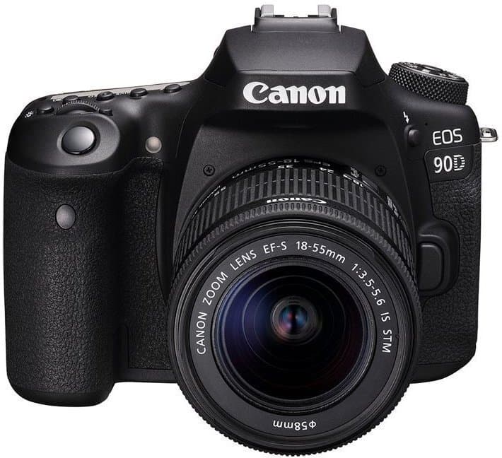 Фотоаппарат Canon EOS 90D Kit 18-55mm f3.5-5.6 IS STM, чёрный (Меню на русском языке)