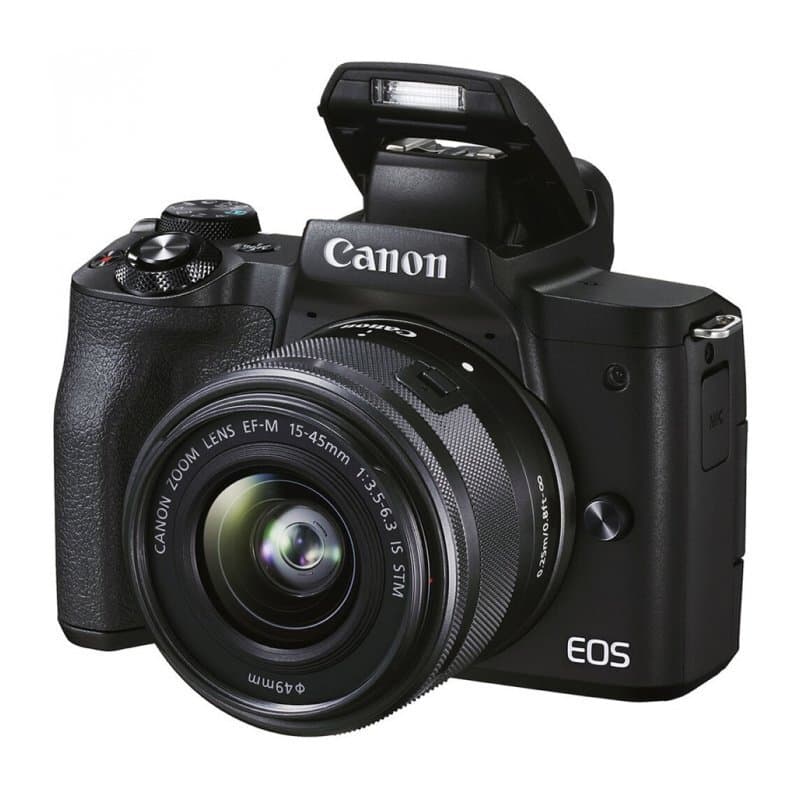Фотоаппарат Canon EOS M50 Mark II Kit EF-M 15-45mm f/3.5-6.3 IS STM, чёрный (Меню на русском языке)