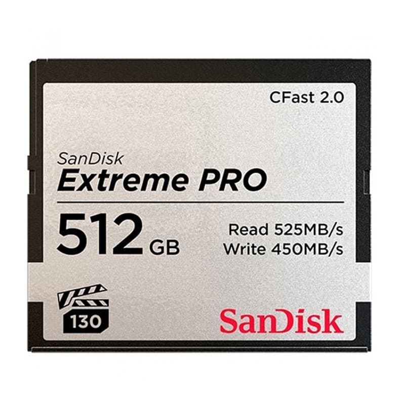 SanDisk 512GB Extreme PRO CFast 2.0 Memory Card (SDCFSP-512G-G46D)