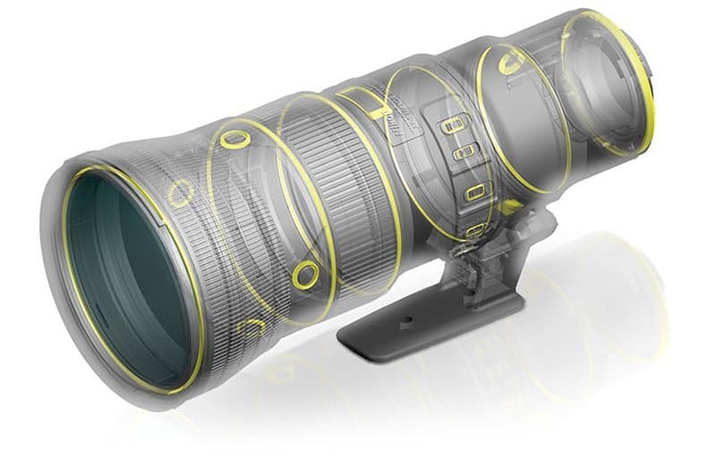 Объектив Nikon AF-S NIKKOR 500mm f/5.6E PF ED VR, чёрный