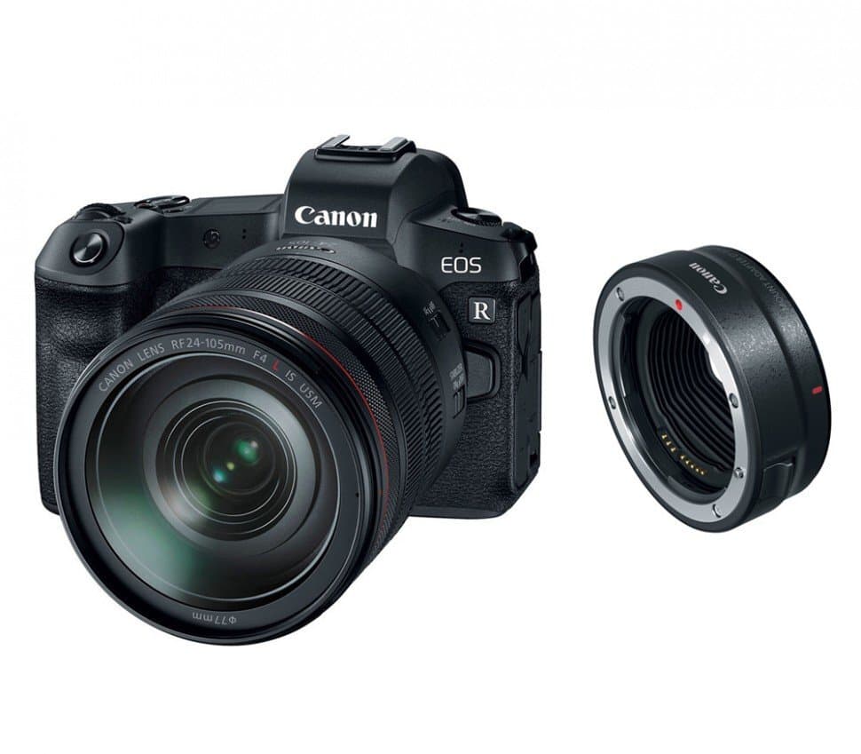 Фотоаппарат Canon EOS R Kit RF 24-105 f/4L IS USM + EOS R adapter (Меню на русском языке)