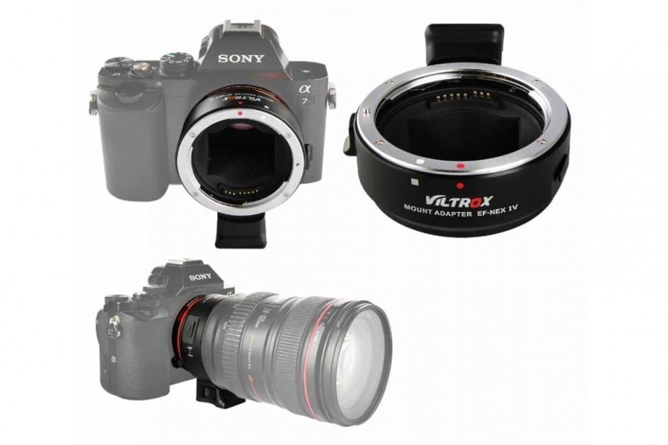 VILTROX EF-NEX IV (Переходное кольцо с автофокусом для Canon EF объектива to Sony NEX)