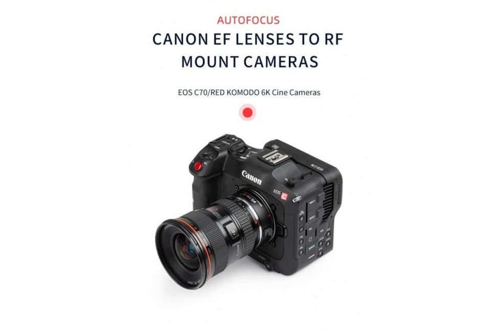 VILTROX EF-R3 (Переходное кольцо 0,71x Фокусный редуктор Speed ​​​​Booster для объектива Canon EF, используемого на кинокамере RF Mount EOS C70 Red Komodo)