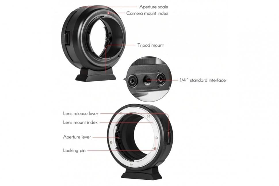 VILTROX NF-FX1 (Переходное кольцо с Nikon F на Fujifilm X)