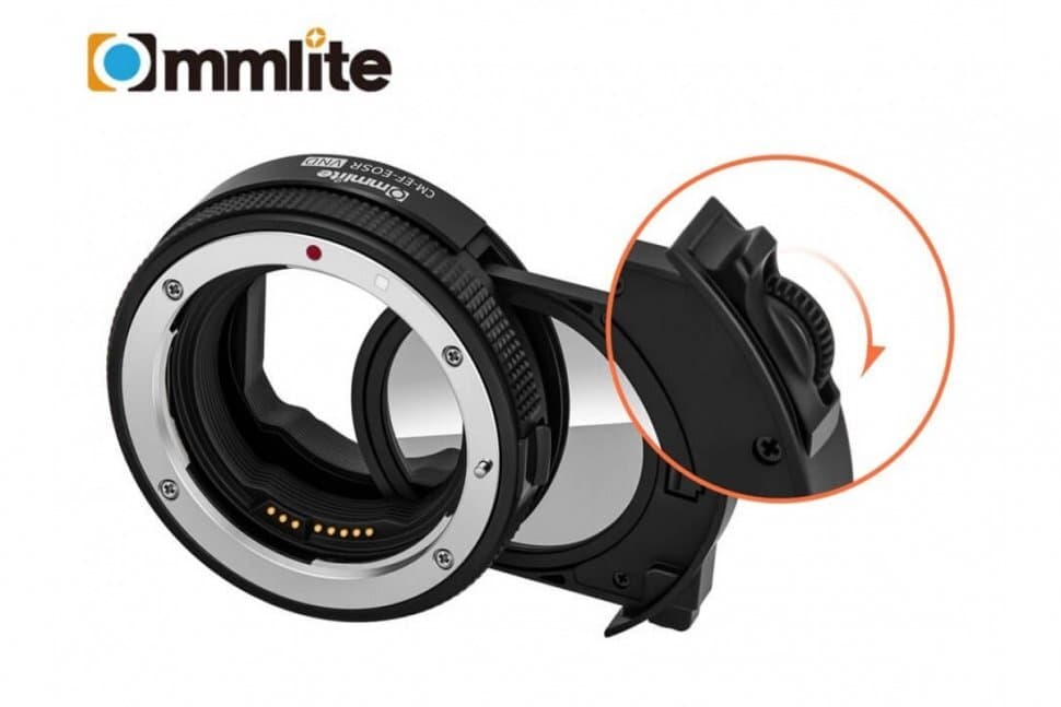 Commlite CM-EF-EOSR VND (Переходное кольцо для EF/EF-S объектив на EOSR/RF с Variable ND фильтра)
