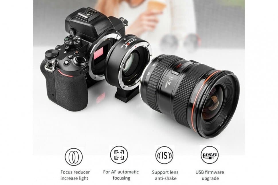 VILTROX EF-Z2 (Переходное кольцо Speed Booster для Canon EF и EF-S на Nikon Z крепление беззеркальной камеры)