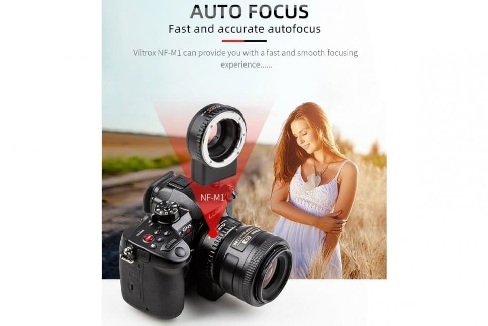 VILTROX NF-M1 (Переходное кольцо с Nikon F-mount на Micro 4/3 Panasonic Olympus)